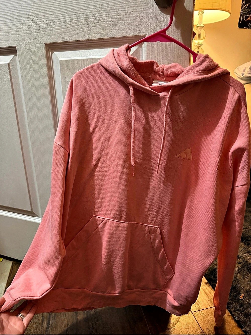 Adidas Pink Pullover Hoodie